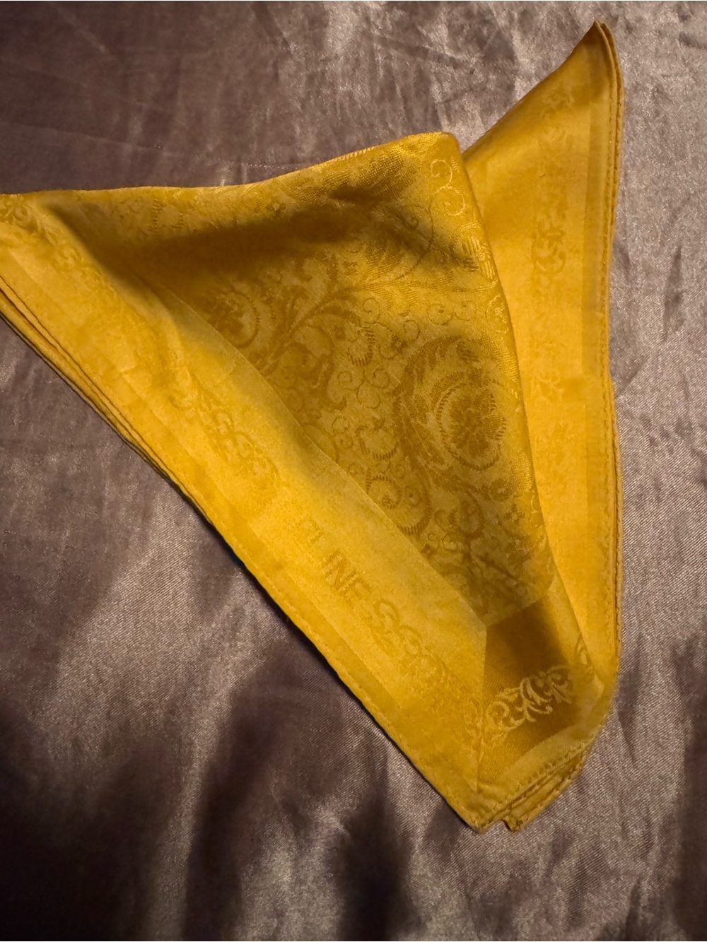 Celine Yellow Paisley Silk-Blend Scarf